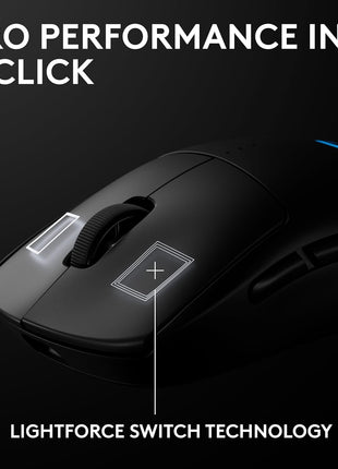 Logitech G PRO 2 Lightspeed Wireless Gaming Mouse, Right- or Left-Handed Mouse with up to 4 Customizable and Switchable Magnetic Side Buttons, 44K DPI Sensor, USB-C Charging, for PC/Mac - Black