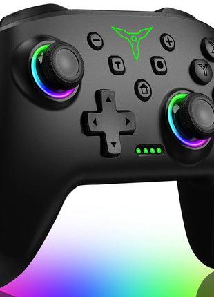 Switch Controller, Wireless Switch Controller Compatible with Switch Controller/Swicth 2/Switch Lite/OLED, Wireless Switch Controllers Work with iOS/Android/PC with RGB Light, Programmable, TURBO & Wakeup