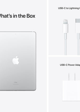 Apple iPad (9th Generation): with A13 Bionic chip, 10.2-inch Retina Display, 64GB, Wi-Fi, 12MP front/8MP Back Camera, Touch ID, All-Day Battery Life  - Silver