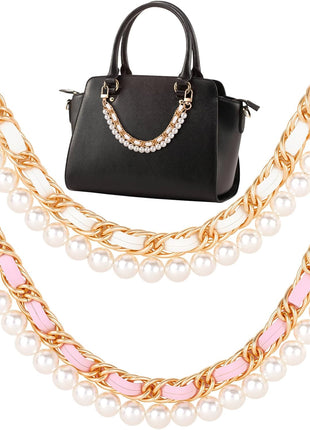 2Pcs Pearl Purse Chain