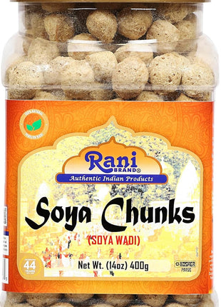 Rani Soya Chunks Nuggets (High Protien) Vadi 14oz (400g) ~ All Natural, Salt-Free | Vegan | No Colors | Gluten Friendly | NON-GMO | Kosher | Indian Origin | Meat Alternate Substitute