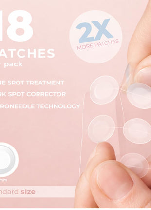 Microdart Pimple Patches- Cystic Acne Patch – Microneedle Pimple Patch for Face, Dark Spots & Blind Pimples- 18ct