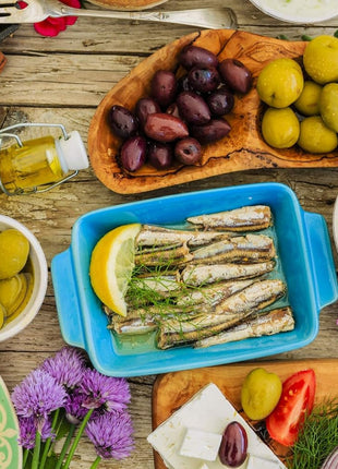 Season Sardines in Extra Virgin Olive Oil - Skinless & Boneless, Wild Caught, 22g of Protein, Keto Snacks, More Omega 3's Than Tuna, Kosher, High in Calcium, Canned Sardines - 4.37 Oz Tins, 12-Pack