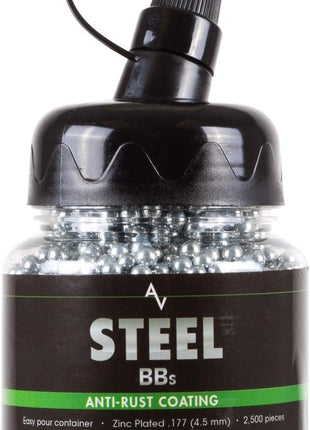 Air Venturi Steel BBS, 177 Cal, 5.1 Grains, Zinc-Plated, 2,500ct,Chrome