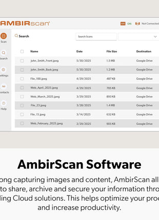 Ambir nScan 690gt-AS High-Speed Vertical Card Scanner for Windows PC and MAC