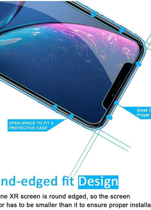 NEW'C 3 Pack Designed for iPhone 11 and iPhone XR Screen Protector (6.1 inch), Enhanced Tempered Glass Protection, Case Friendly Anti Scratch Bubble Free Ultra Resistant
