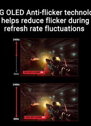 ASUS ROG XG27AQDMG 27 Inch 1440p 240Hz Glossy OLED Gaming Monitor | Custom Heatsink, Anti-Flicker, Uniform Brightness, 0.03ms, G-SYNC Compatible, 99% DCI-P3, for PS5 and Xbox