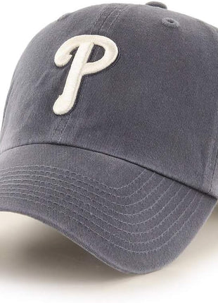 47 Brand MLB Vintage Navy Primary Logo Clean Up Adjustable Baseball Cap Hat, Adult One Size Fits All