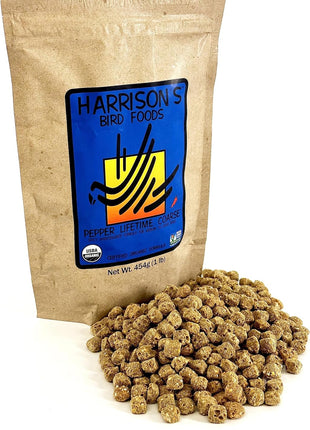 Harrison's Bird Foods Bird Food Adult Lifetime Fine Certified Organic Non-GMO Formula Bird Food 1lb