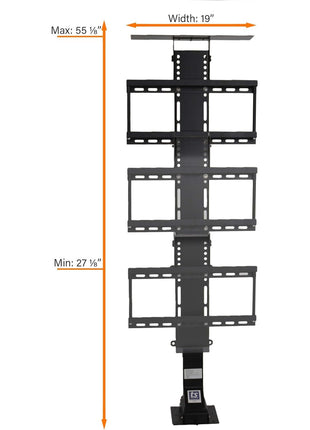 Touchstone Valueline 30003 Smart Motorized TV Lift for 26–50" TVs – Pop-Up Cabinet Mount, Alexa & Google Enabled, 5-Year Warranty, 28" Travel, 170 lb Capacity, RF & Wired Remotes