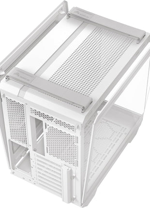 ASUS TUF Gaming GT502 Horizon White ATX Mid-Tower PC Case, Boundless Panoramic Design, Dual-Chamber, Tool-Free Side Panels, Front USB 10 Gbps Type-C, 2 Year Warranty