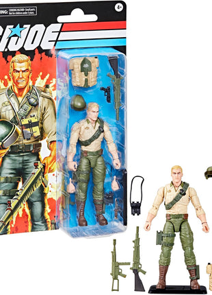 G.I. Joe Classified Series Retro Cardback Duke, Collectible 6-Inch Action Figure with 10 Accessories