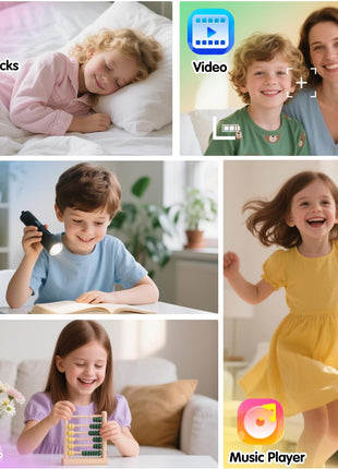 Cosjoype Kids Game Smart Watch for Kids with 39 Puzzle Games HD Touch Screen Camera Music Player Pedometer Alarm Clock Calculator Flashlight 12/24hr Kid Watch Gift for 4-12 Year Old Boys Toys for Kid