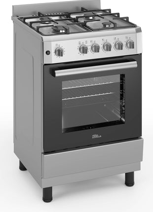PremiumLevella 24" Gas Range with 4 Burners and 2.7 Cu. Ft. Oven Capacity (Black)