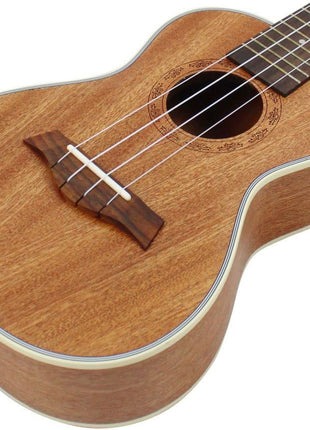 Kulana Deluxe Concert Ukulele, Mahogany Wood with Binding and Aquila Strings  Gig Bag