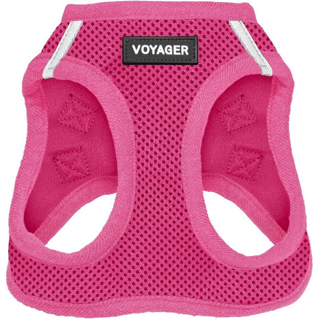 Best Pet Supplies Voyager Step-in Air Harness - All Weather Mesh, Reflective, No Pull Harness for Dogs, Cats - Secure with Hook & Loop Fastener, Buckle, Double D-Rings - Fuchsia, S