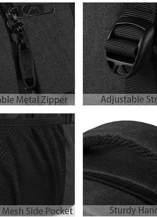 MATEIN Business Laptop Backpack, 15.6 Inch Travel Work Bag for Men Women | Water Resistant Daypack, Personal Item Bag Size, Anti Theft Pocket, Luggage Strap, Computer Backpack for Work College, Black