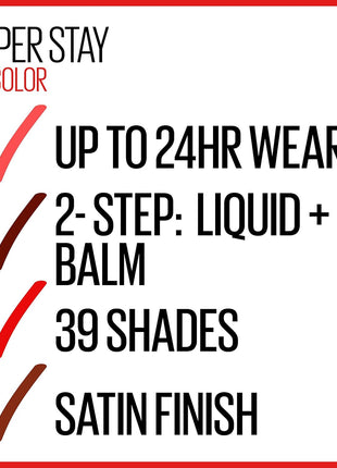 Maybelline Super Stay 24, 2-Step Liquid Lipstick Makeup, Long Lasting Highly Pigmented Color with Moisturizing Balm, Blush On, Pink, 1 Count