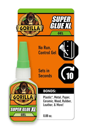 Gorilla Super Glue Gel XL, Clear Glue, 25 Gram (Pack of 1) - All Purpose and Fast Setting for Projects and Repairs