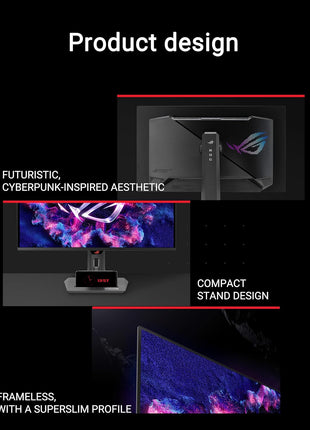 ASUS ROG Strix 26.5 inch 1440P QD-OLED Gaming Monitor (XG27ACDNG) -QHD (2560x1440), 360Hz, 0.03ms, Custom Heatsink, OLED Care+, G-SYNC Compatible, 99% DCI-P3, DisplayWidget, AI Gaming, 3yr Warranty