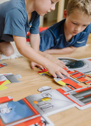 Melissa & Doug Fire Truck Jumbo Jigsaw Floor Puzzle (24 pcs, 4 feet Long) - FSC Certified