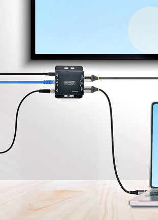HDMI Extender over CAT6/CAT5, 4K 30Hz/130ft PoC HDMI over Ethernet Extender, HDMI Transmitter and Receiver kit, IR Extension