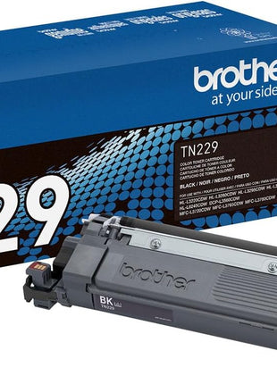 Brother Genuine TN229BK Black Standard Yield Printer Toner Cartridge - Print up to 1,500 Pages(1) | Brother Genuine TN229 Toner with smudge-free performance for HL-L3220CDW, HL-L3280CDW and MFC-L3720CDW