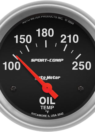 AUTO METER 3542 Sport-Comp Electric Oil Temperature Gauge