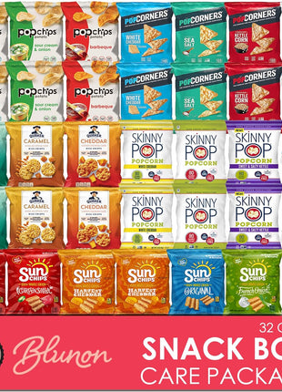 Snacks Variety Pack for Adults - Snack Box Care Package Gift Box - Bulk Healthy Snack Bag Assortment (34 pack)