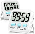 Antonki 2 Pack Digital Timer for Kids, Magnetic Countdown Kitchen Timers for Cooking, Egg, Classroom, Teacher, Exercise, Study, Oven   Battery Included