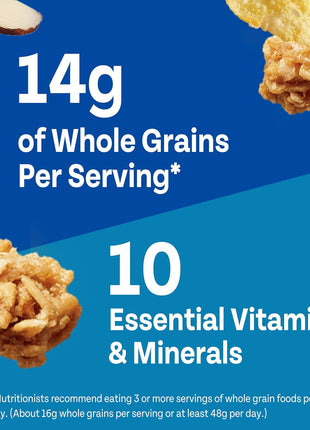 Honey Bunches of Oats with Almonds Breakfast Cereal, Honey Cereal with Granola Clusters and Sliced Almonds, Family Size, 18 OZ Box