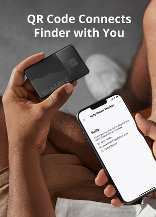 eufy Security SmartTrack Card E30 (Black, 1-Pack), Works with Apple Find My (iOS Only), Wallet Tracker, Phone Finder, Up to 3-Year Battery Life(Android Not Supported), Water Resistant
