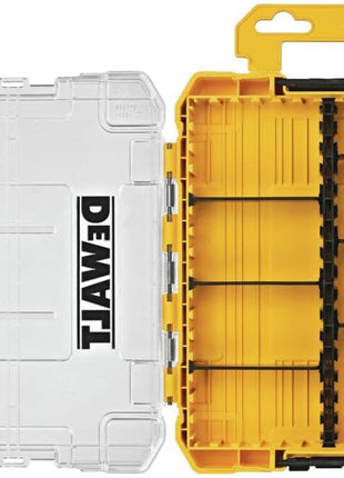 DEWALT Tool Box, Medium 8-Compartments Small Parts Organizer, Portable Tough Case Screw Organizer Toolbox with Customazible Dividers (DWAN2190)