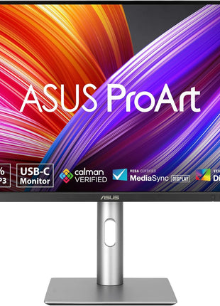 ASUS ProArt Display 27 inch 4K HDR Professional Monitor (PA279CRV) - IPS, UHD (3840 x 2160), 99% DCI-P3/Adobe RGB, ΔE < 2, Calman Verified, USB-C PD 96W, DisplayPort, Daisy-Chain, Ergonomic, 3yr Warranty