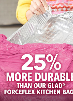 Glad Tall Kitchen Trash Bags 13 Gallon, MaxStrength Cherry Blossom Garbage Bags, Drawstring, 90 Count