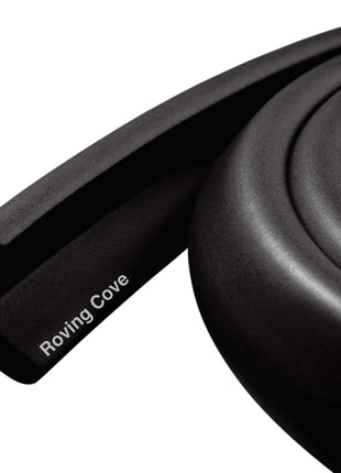 Roving Cove HeftyFit Edge Protector for Baby Proofing (6ft Large Edge Only), Heavy-Duty Soft Rubber Foam Furniture Edge Bumper Guards, Desk Edge Cushion, Wall Corner Covers, 3M Adhesive, Onyx Black