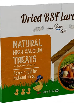11 lb Black Soldier Fly Larva - BSFL is a high Calc-Rich Chicken Feed with More Calcium Than mealworms.It is a Pure Natural Food That Provides high Protein for Chickens and Birds