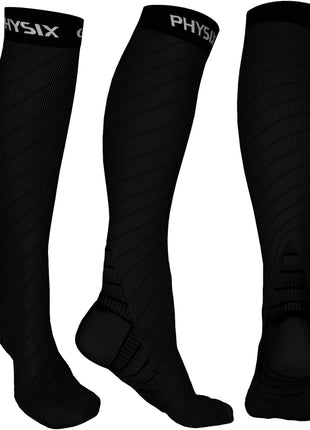 Physix Gear Compression Socks 20-30 mmHg - Men & Women - Running, Nurses, Shin Splints, Flight, Travel
