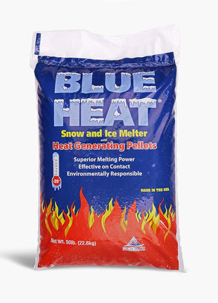 Snow Joe Crystal Blue Snow & Ice Melter, Heat-Generating Crystals, 50 Lb Bag - Fast-Acting Commercial Deicer and Remover for Concrete, Driveway, Sidewalk, and Outdoor Spaces