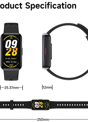 Fitness Trackers,Heart Rate Blood Oxygen Sleep Monitor,1.47'' OLED Display,Calorie Pedometer Steps Counter Activity watchs,Smart Band 24/7 Health Monitoring(Black)