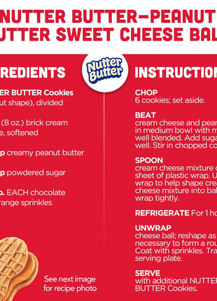 NUTTER BUTTER Peanut Butter Sandwich Cookies, Family Size, 16 oz