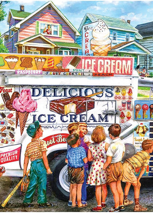 RoseArt - Back to The Past - Ice Cream Truck Day - 1000 Piece Jigsaw Puzzle for Adults