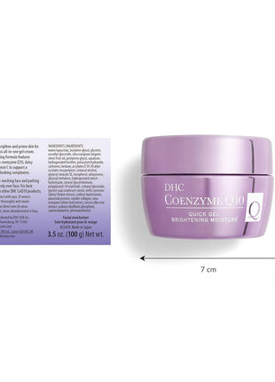 DHC CoQ10 Quick Gel Brightening Moisturizer, Anti Aging, 3.3 fl. oz. | Lightweight Gel-Cream Formula Plumps Fine Lines and Crows Feet, Reduces Signs of Aging, Protects Against Free Radicals