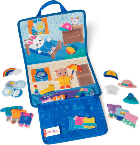 Melissa & Doug® Ms. RachelTM What to Wear Felt Activity Board Take-Along Preschool Learning Toy for Boys and Girls - FSC Certified
