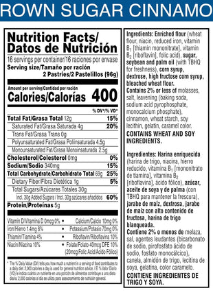 Pop-Tarts Toaster Pastries, Breakfast Foods, Kids Snacks, Family Pack, Frosted Brown Sugar Cinnamon (32 Pop-Tarts)