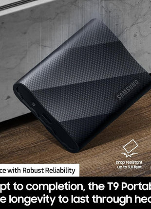 Samsung T9 Portable SSD 2TB, USB 3.2 Gen 2x2 External Solid State Drive, Seq. Read Speeds Up to 2,000MB/s for Gaming, Students and Professionals, MU-PG2T0B/AM, Black