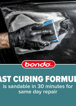 3M Bondo Short Strand Fiberglass Reinforced Filler 1.37 LB (621 g) with Bondo Cream Hardener 0.5 oz (14g), Repair Holes Up To 0.5 IN, Waterproof (SS-PT-ES)
