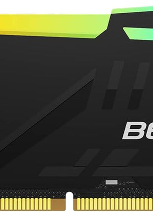 Kingston FURY Beast RGB 16GB 5200MT/s DDR5 CL40 DIMM Desktop Memory (Kit of 2) | Intel XMP 3.0 | Infrared Sync Technology | Overclocking Stability | KF552C40BBAK2-16