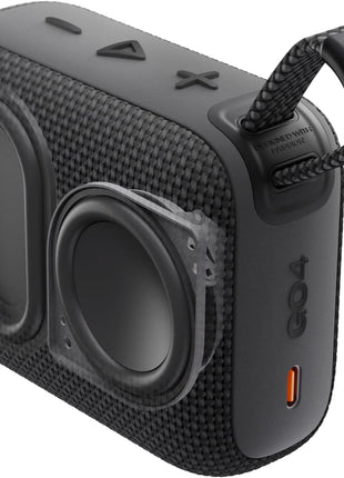 JBL Go 4 - Ultra-Portable Bluetooth Speaker - Black | Ultra-portable JBL Pro Sound with punchier bass, Up to 7 hours of playtime plus 2 hours with Playtime Boost