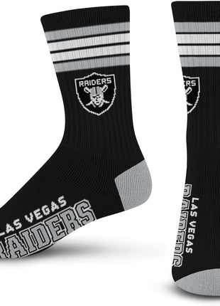 For Bare Feet Men's NFL 4-Stripe Deuce Performance Crew Socks
